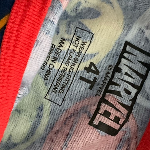Marvel & Disney Blue Long Sleeve Pajama Set Toddler Boy’s Size 4T (Bundle of 2) - Picture 3 of 4